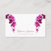 Mooie paarse roze orchidee-bloem op wit! visitekaartje (Voorkant)