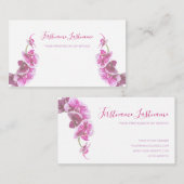 Mooie paarse roze orchidee-bloem op wit! visitekaartje (Voorkant / Achterkant)