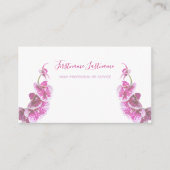 Mooie paarse roze orchidee-bloem op wit! visitekaartje (Voorkant)