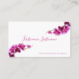 Mooie paarse roze orchidee bloemen op wit! visitekaartje