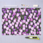 Mooie Paarse Roze Tulp Flora Art Tissuepapier (Craft)