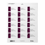 Mooie Paarse Rozen die kleine roetjes hebben Etiket (Full Sheet)