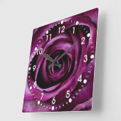 Mooie Paarse Rozen die kleine roetjes hebben Vierkante Klok (Hoek)