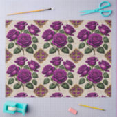 Mooie Paarse Rozen Populair Collectie Tissuepapier (Craft)