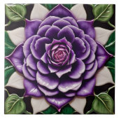 Mooie Paarse Rozen Trendy Collectie Tegeltje (Voorkant)