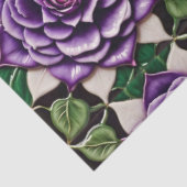 Mooie Paarse Rozen Trendy Collectie Tissuepapier (Detail)