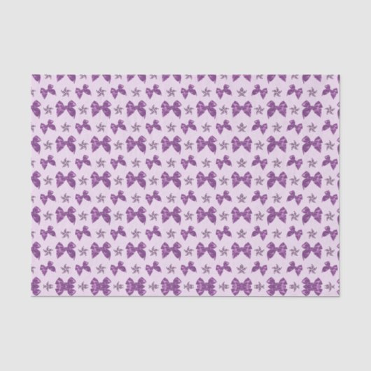 Mooie Paarse Satijn Effect Strikken Tissuepapier (Voorkant)