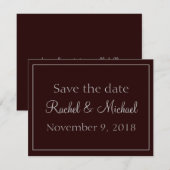 Mooie Paarse Save the Date (Voorkant / Achterkant)