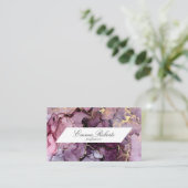 Mooie Paarse schaduwen en gouden marmer Visitekaartje (Staand voorkant)
