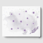 mooie paarse schoppen bloemen groenachtig gastenboek