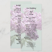 Mooie Paarse Seringen Programmakaart (Voorkant / Achterkant)