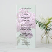 Mooie Paarse Seringen Programmakaart (Staand voorkant)