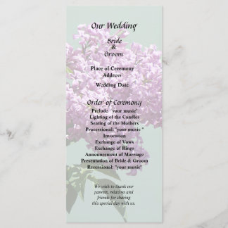 Mooie Paarse Seringen Programmakaart