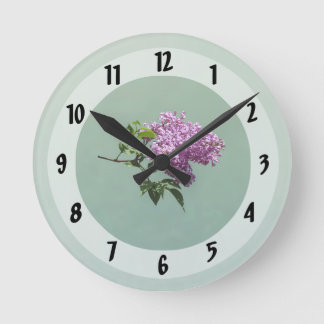 Mooie paarse seringen ronde klok