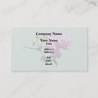 Mooie paarse seringen visitekaartje