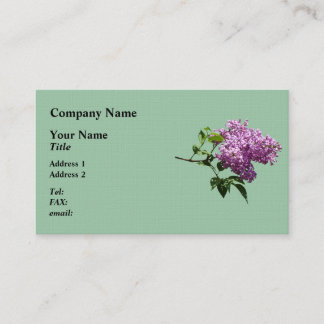 Mooie paarse seringen visitekaartje