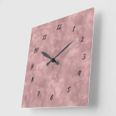 Mooie Paarse smog Abstract decoratief Vierkante Klok (Hoek)