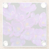 Mooie Paarse Spring Crocuses Bloemen Glazen Onderzetter (Achterkant)