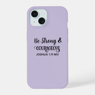Mooie Paarse Sterke en Moedige Inspiratie iPhone 15 Case