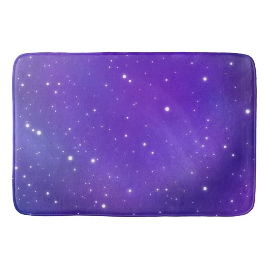 Mooie Paarse Sterrenhemel Galaxy Art Badmat (Voorkant)