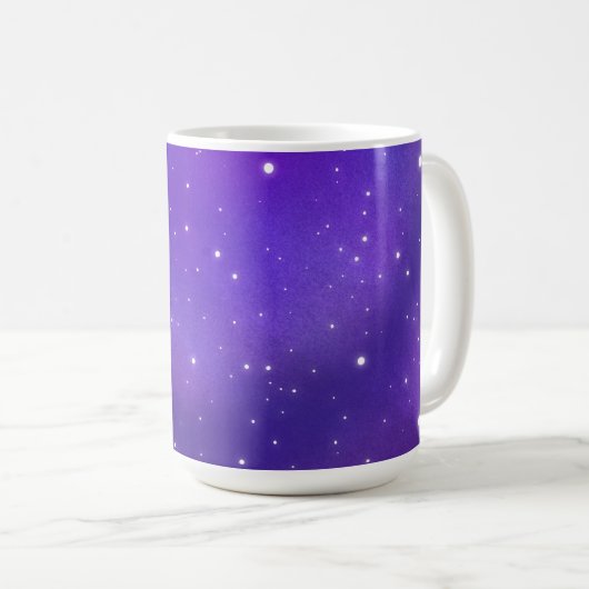 Mooie Paarse Sterrenhemel Galaxy Art Koffiemok (Voorkant rechts)