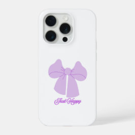 Mooie Paarse Strik Alleen Gelukkig Esthetisch iPho iPhone 15 Pro Case