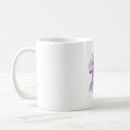 Mooie Paarse Strik Met Gepersonaliseerde Naam Koffiemok