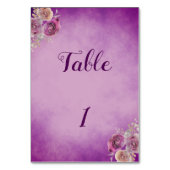 Mooie Paarse tafelnummers (Achterkant)