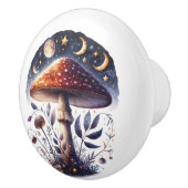 Mooie Paarse Toadstool Zodiac achtergrond Keramische Knop (Rechts)
