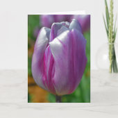 Mooie Paarse Tulip Flower Art Note Kaart (Voorkant)