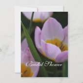 Mooie paarse tulp bloem bruiloftsdouche kaart (Achterkant)