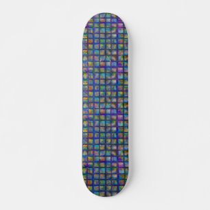 Mooie Paarse Tye-Die Vierkante Tegel Raster Patroo Persoonlijk Skateboard