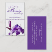 Mooie Paarse ventilatoren Visitekaartjes (Voorkant / Achterkant)