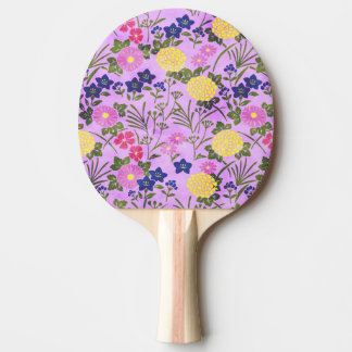 Mooie Paarse Vintage Bloem Patroon Tafeltennisbatje