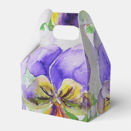 Mooie Paarse Viola Bloemige Trouwtaart Favoriet Do Bedankdoosjes