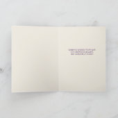Mooie Paarse Viooltjes Aangepaste Naam Verjaardag Kaart (Binnen)