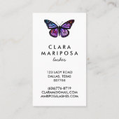 Mooie Paarse vlinder Beauty Yoga geïllustreerd Kortingskaartje (Achterkant)