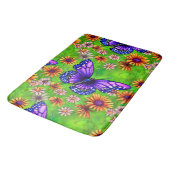 Mooie Paarse vlinderbloemenweide Badmat (Gekanteld)