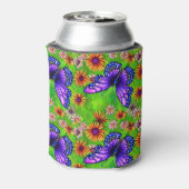 Mooie Paarse vlinderbloemenweide Blikjeskoeler (Blikje Achterkant)