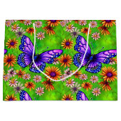 Mooie Paarse vlinderbloemenweide Groot Cadeauzakje (Voorkant)