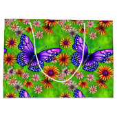 Mooie Paarse vlinderbloemenweide Groot Cadeauzakje (Achterkant)