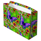 Mooie Paarse vlinderbloemenweide Groot Cadeauzakje (Achterkant Gekanteld)