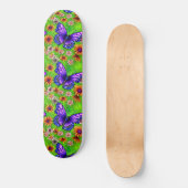 Mooie Paarse vlinderbloemenweide Persoonlijk Skateboard (Voorkant)