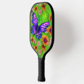 Mooie Paarse vlinderbloemenweide Pickleball Paddle (Links)