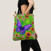 Mooie Paarse vlinderbloemenweide Tote Bag (Dichtbij)
