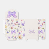 Mooie Paarse Vlinders Bruidsuitnodiging Bedankdoosjes (Uitgevouwen)