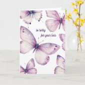 Mooie Paarse Vlinders HET SPijt ME VOOR HET VERLIE Kaart (Gele Bloem)