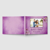 Mooie Paarse Waterverf bruiloft Gastenboek (Volledig)