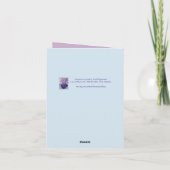 Mooie Paarse Waterverf Hartelijk dank Bedankkaart (Achterkant)