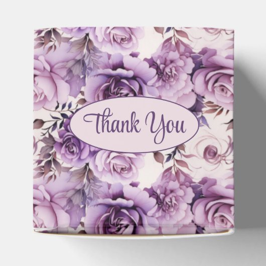 Mooie Paarse Wildbloemen Bedankdoosjes (Bovenkant)